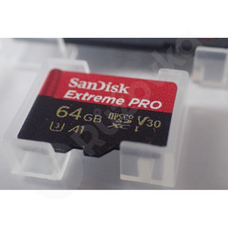 64 GB SanDisk Extreme PRO mikro SDXC + SD adaptér