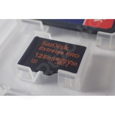 128 GB SanDisk Extreme PRO mikro SDXC + SD adaptér