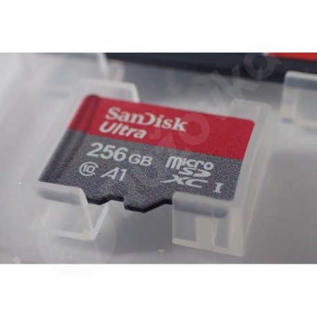 256 GB SanDisk Ultra A1 mikro SDXC + SD adaptér