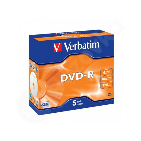 VERBATIM 43519 DVD-R 5jewel 16x silver media