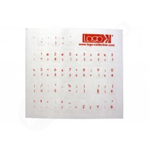 Prelepky na klávesnice červené - české klávesy (pre bielu klávesnicu)