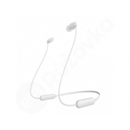 Sony WI-C200 bezdrátová Bluetooth sluchátka v bílém provedení