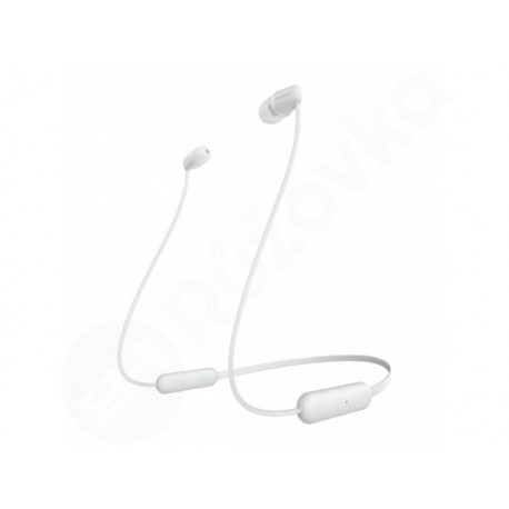 Sony WI-C200 bezdrôtové Bluetooth slúchadlá v bielej farbe