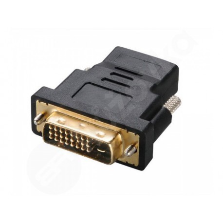Redukcia DVI - HDMI (DVI-D M - HDMI F) v čiernom prevedení