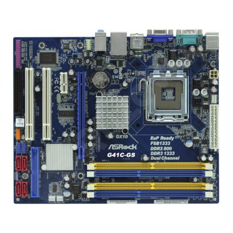 s.775 mATX ASRock G41C-GS - Intel G41 DDR2/DDR3 VGA