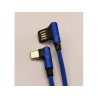 TipTop kabel USB-C 1m oboustranný L USB v modrej farbe