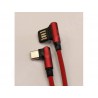 TipTop kabel USB-C 1m oboustranný L USB v červenej farbe