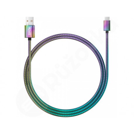YENKEE YCU 251 nabíjecí kabel Micro USB nerezová ocel 1m