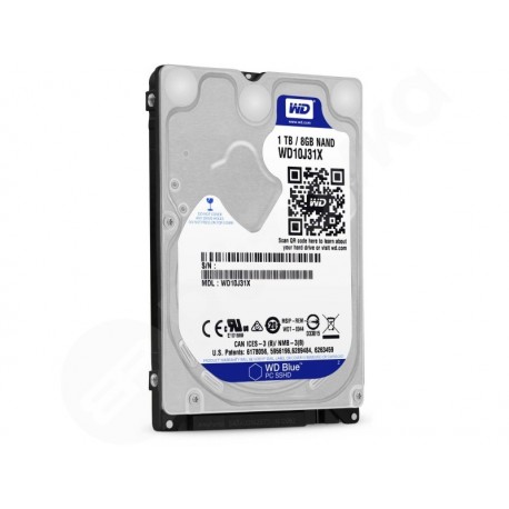2,5" WD Blue SSHD 1TB WD10J31X 64MB 5400 ot/min. SATA III