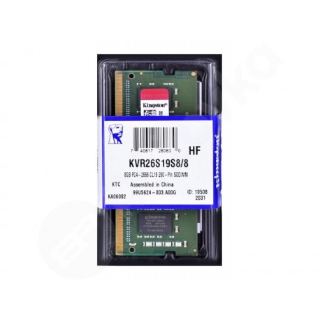 Kingston SO-DIMM DDR4 8GB 2666MHz CL19 1.2V (KVR26S19S8/8)