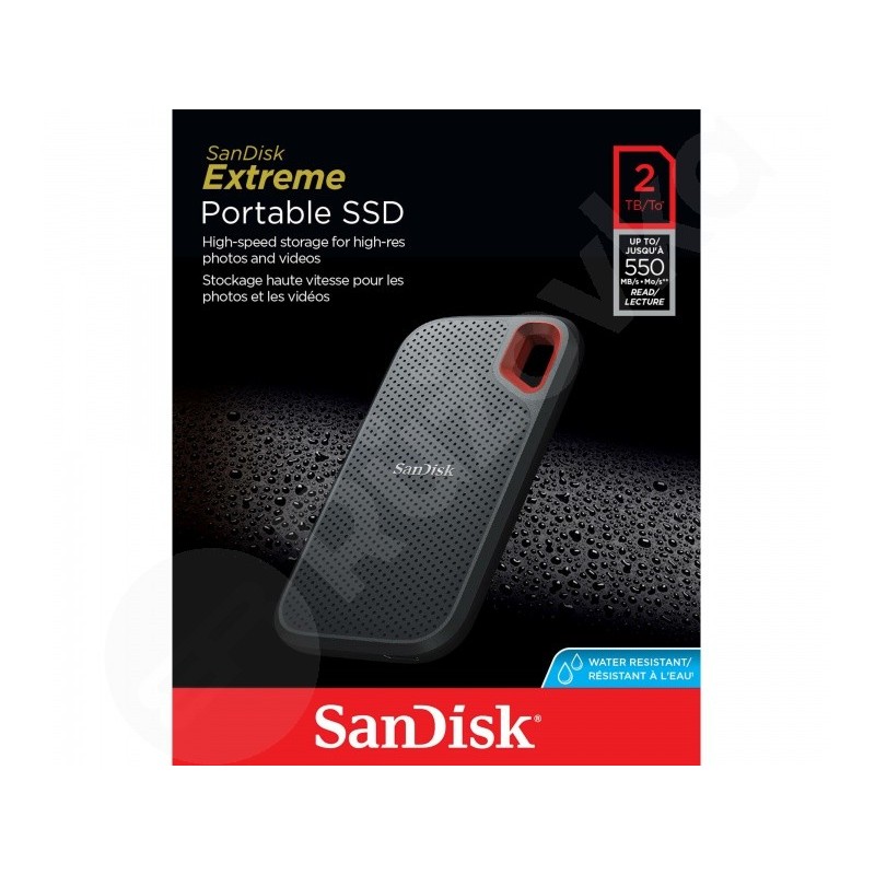 SanDisk Ext. SSD Extreme Portable SSD 2TB USB 3.1 (SDSSDE60-2T00 ...