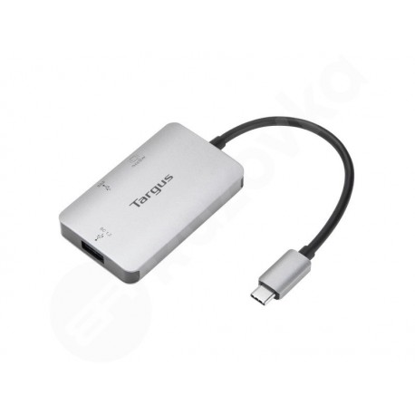Targus hub USB-C - USB 3.0 USB-C HDMI 4K@30Hz PD 100W stříbrná