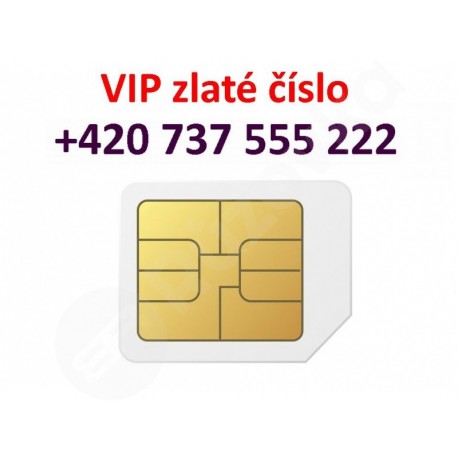 Zlaté VIP číslo 737 555 222 (SIM karta)