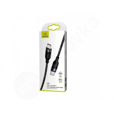 USAMS SJ400 U31 Typ C / Type C 100W Fast dátový kábel 1.2m