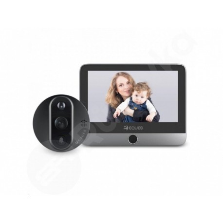 Eques VEIU Mini 2 Gray - digitální dveřní kukátko