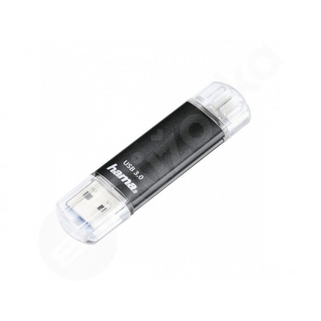 Hama Laeta Twin 00181098 64GB USB 2.0 OTG / USB 3.0 černá