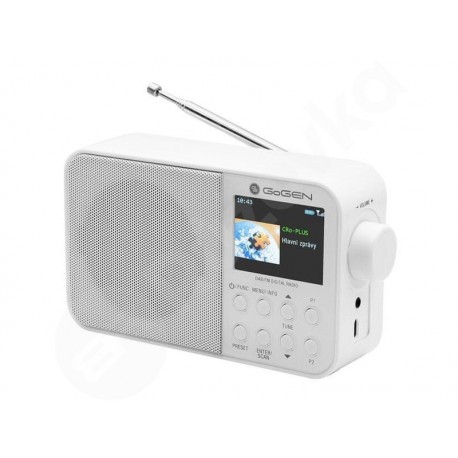 GoGEN DAB 500 BT C přenosné rádio pro příjem signálu DAB+ v bílém provedení