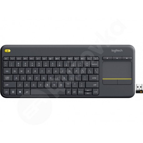 Logitech Wireless Touch Keyboard K400 Plus CZ čierna (920-007151)