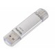 128 GB Hama C-LAETA 00181073 USB 3.0 / USB-C strieborný