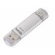 128GB Hama C-LAETA 00213109 USB 3.0 / USB-C stříbrná