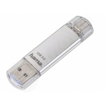 128 GB Hama C-LAETA 00181073 USB 3.0 / USB-C strieborný
