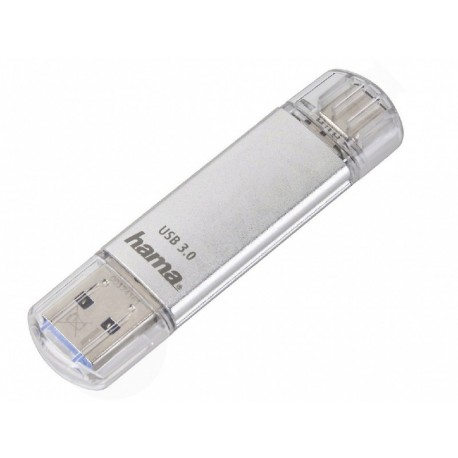 128 GB Hama C-LAETA 00181073 USB 3.0 / USB-C strieborný