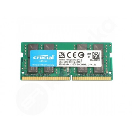 Crucial SODIMM DDR4 32GB 3200MHz CL19 (CT32G4SFD832A)