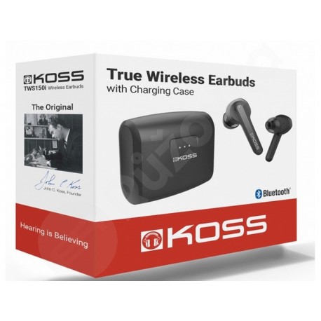 Koss TWS150i bezdrátová černá Bluetooth sluchátka