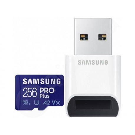 256GB Samsung microSDXC PRO Plus UHS-I U3 (Class 10) + USB adaptér (MB-MD256KB/WW)