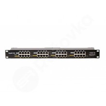 MaxLink Gigabit POE panel 16 portov 1U pre rack 19" tienený (POE-PAN16-G)