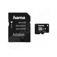 32 GB Hama 00213114 microSDHC Class 10 UHS-I 80MB/s + adaptér