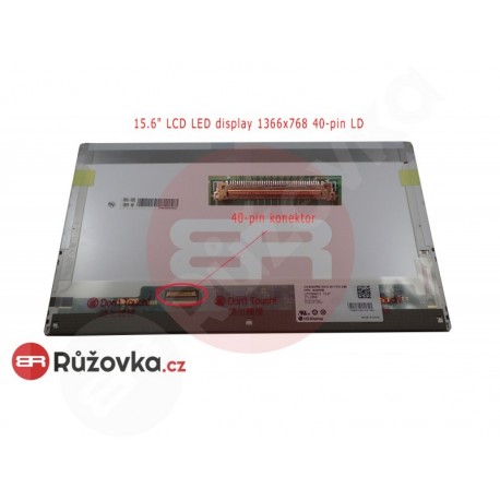 15.6" LCD LED displej 1366x768 40-pin LD tmavý