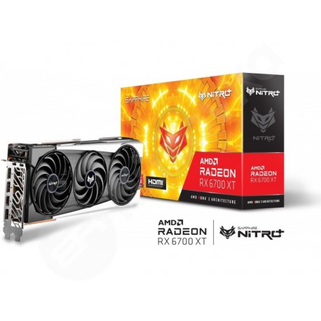 AMD Sapphire Radeon NITRO+ RX 6700 XT 12G OC Gaming 12GB GDDR6 PCI-E HDMI DP