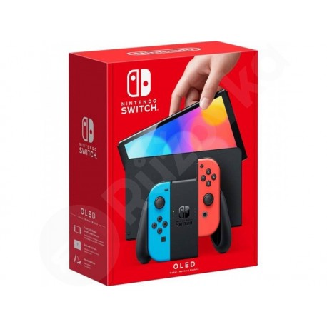 Hracie konzole Nintendo Prenosný OLED (červená/modrá)