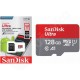 128GB SanDisk Ultra A1 micro SDXC + SD adaptér