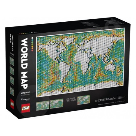 LEGO® Art 31203 Mapa světa (poškozený obal)