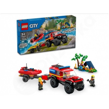 LEGO® City 60412 Hasičský vůz 4x4 a záchranný člun