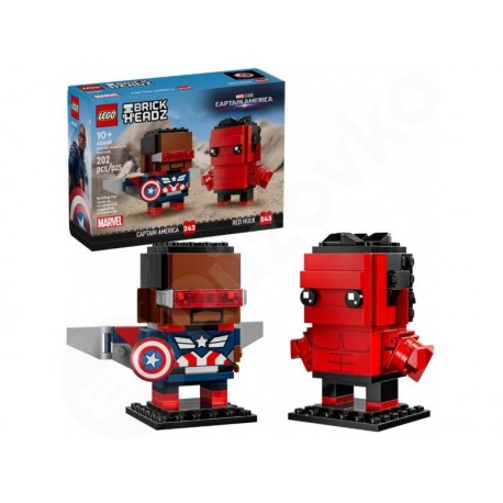 LEGO® BrickHeadz 40668 Figurky Kapitána Ameriky a Červeného Hulka