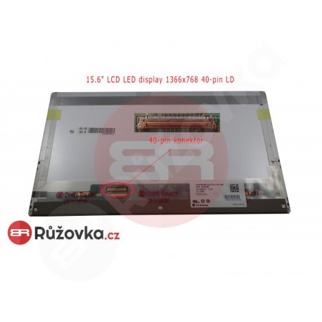 15.6" LCD LED displej 1366x768 40-pin LD lesklý