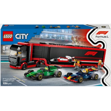 LEGO®Mesto 60445 F1® Truck s vozidlami F1® RB20 a AMR24