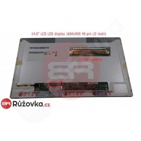 14.0" LCD LED displej 1600x900 40-pin LD žiarivý