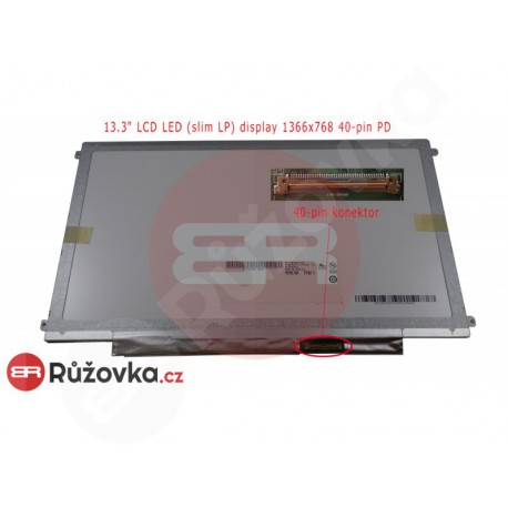 13,3" LCD LED (slim LP) displej 1366x768 40-pin PD