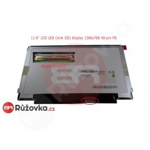 11.6" LCD LED (slim LP) displej 1366x768 40-pin PD