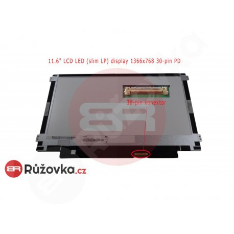 11.6" LCD LED (slim LP) display 1366x768 30-pin PD eDP