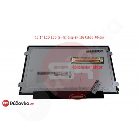 10.1" LCD LED (slim) display 1024x600 40-pin PD lesklý