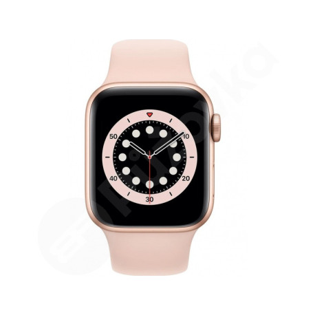 Apple Watch Series 6 - 40mm zlatý hliník s pískově růžovým sportovním řemínkem
