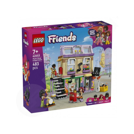 LEGO® Friends 42653 Obchod s hudebninami a byt