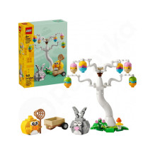 LEGO® 40808 Veľkonočný zajačik, kura a zber vajec