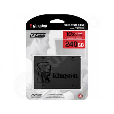 KINGSTON SSD 240GB A400 SATA3 6Gb/s čtení/zápis 500/350 MB/s